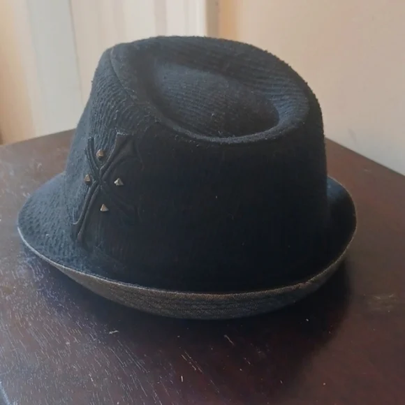 EXPLICIT Black Cross Fedora, L/XL - Picture 6 of 9